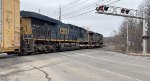 CSX 961 helps the 19 move this train of empties.